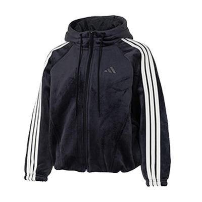 Adidas阿迪达斯女装2025冬季新款S VL WARM JKT天鹅绒夹克KB7606