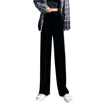 【小红书推荐】秋款金丝绒垂感阔腿裤