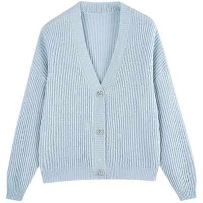 CUBIC宽松纯色休闲针织开衫