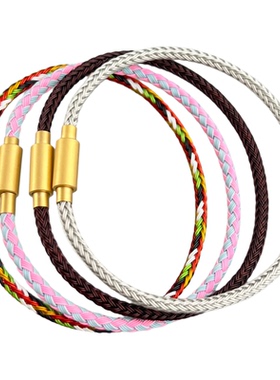 防水手链钢丝绳本命年红绳手绳