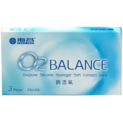 海昌隐形近视眼镜月抛O2BALANCE3片硅水凝胶透氧旗舰店官网正品