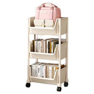 书包置物架落地书架多层移动零食收纳架客厅桌下推车教室桌边架子