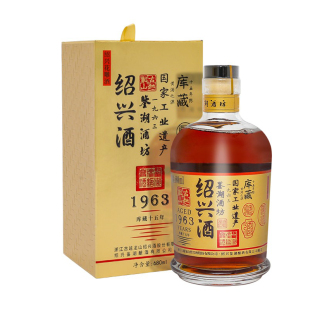 古越龙山 绍兴黄酒1963库藏十五年鉴湖酒坊花雕酒半干型680ml/瓶