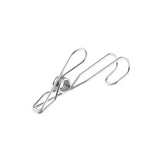 厨房不锈钢夹子带挂钩可悬挂浴室袜子固定夹防风晾衣架家用衣夹