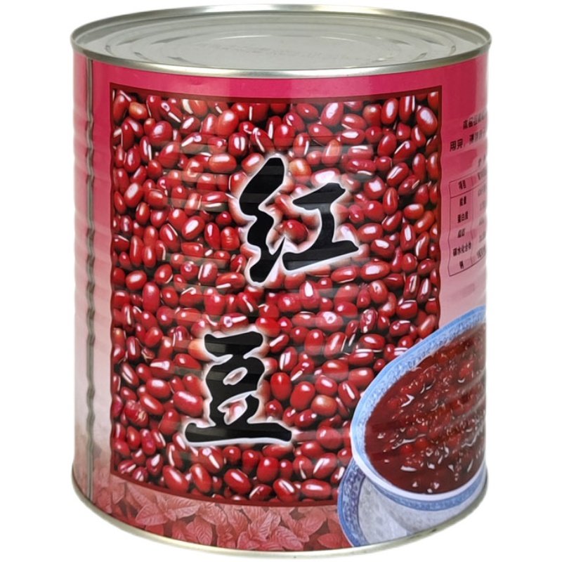 名忠糖水红豆罐头3.2kg*6罐整箱