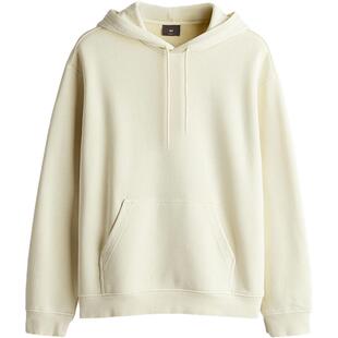 HM男装女装卫衣春季加绒宽松美式印花情侣装长袖连帽衫1122659