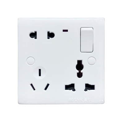 曼科插座开关一开八孔多用二三三