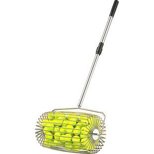 美国网球捡球器便携快速拾球神器滚筒收球器超轻可伸缩自动不锈钢