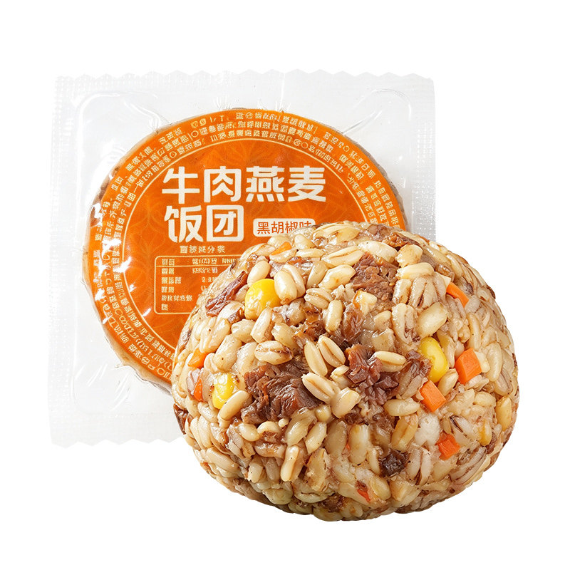 开袋即食燕麦牛肉饭团速食早餐