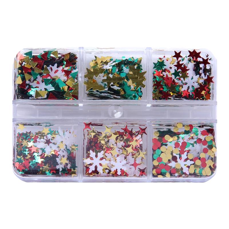 圣诞亮片雪花珍珠亮片贴脸饰品