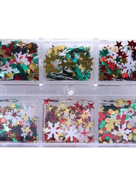 圣诞亮片雪花珍珠亮片贴脸饰品