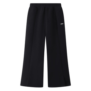 安奈儿童装女童针织单裤秋新款运动休闲微喇长裤纯色卫裤透气