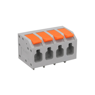奎神电力 接线端子2 3P免焊线弹簧按压式pcb栅栏式32A铜针