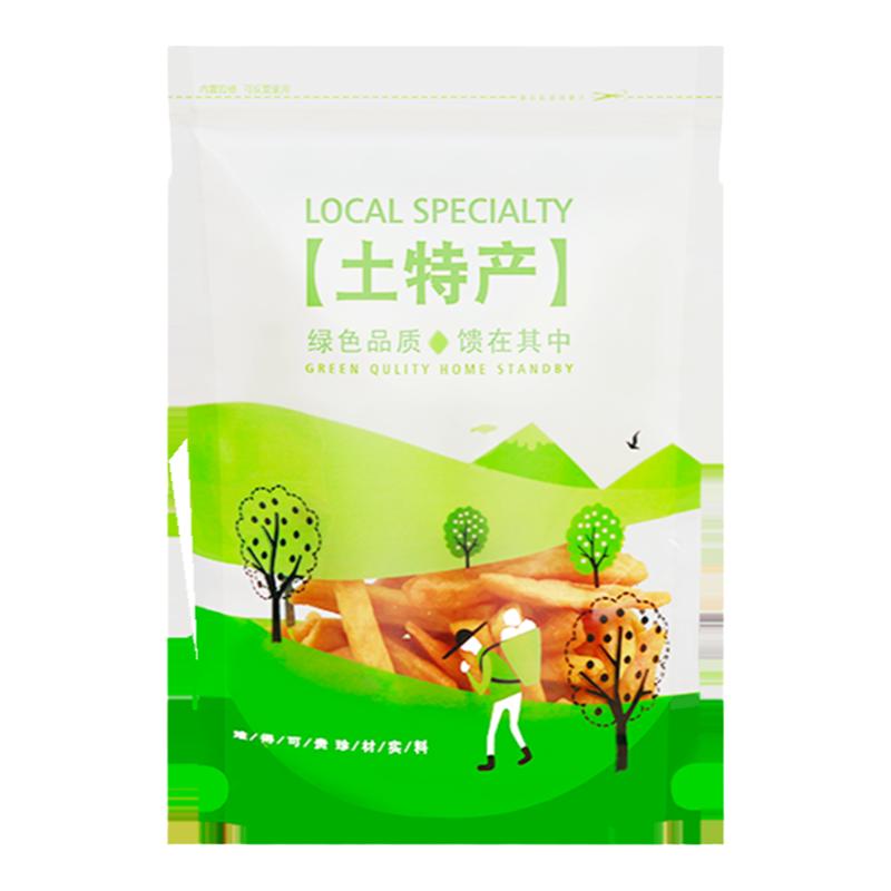 土特产包装袋香菇山珍礼品袋通用干货自封透明加厚袋木耳莲子绿色