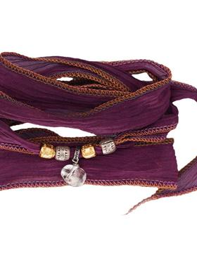 限量真丝手绳与5个吊坠一组项链手绳lotus mann