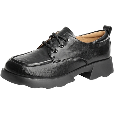 单鞋深口鞋女厚底百丽女牛津新款