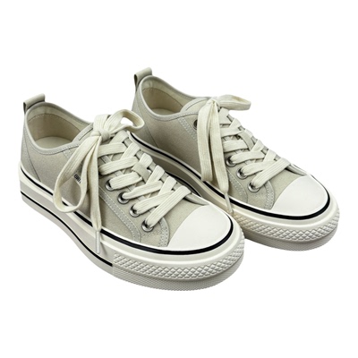 低帮系带帆布鞋休闲韩版板鞋女鞋