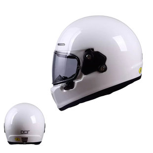 DOT蒂欧特复古头盔男女摩托车全盔机车复古巡航头盔蓝牙四季3C