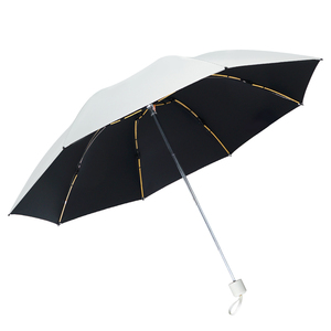 红叶手动反向双玻纤黑胶晴雨伞