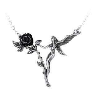 A牌朋克日欧美精致原宿黑玫瑰精灵项链吊坠 Alchemy Gothic P844
