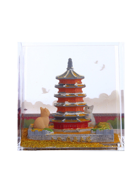 山西城市入油盲盒大同晋祠平遥古城应县木塔文创纪念品特色伴手礼