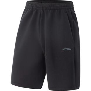 李宁短卫裤正品运动短裤男款吸汗舒适春季裤子环保针织运动裤男