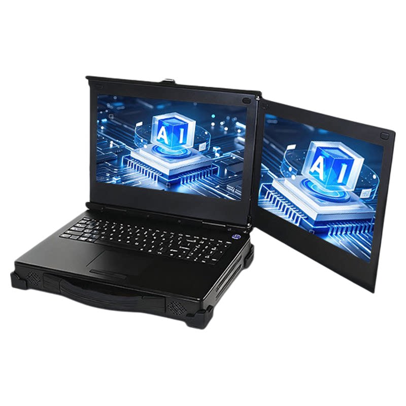 研涛RTX4090M双屏加固笔记本AI工作站三防电脑本地部署大模型16G显存高算力仿真计算深度学习便携式计算机