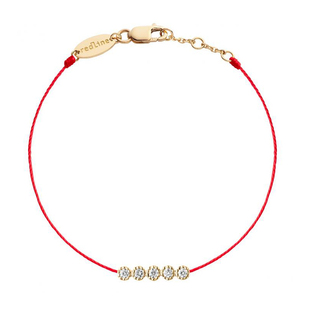 redline/红绳新款圣诞节礼物女士Prince 0.07克拉钻石K金幸运手绳