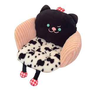 可爱小狗坐垫靠背一体学生宿舍椅子垫屁垫办公室久坐地上蒲团腰靠