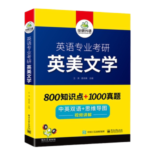 华研外语备考2027英语专业考研英美文学选读初复试可用800知识点1000历年真题训练中英双语思维导图配视频可搭考研基础英语语言学