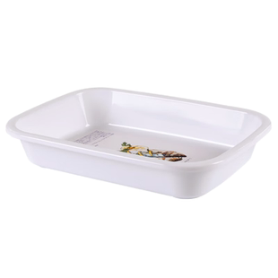 日本进口备菜盘食品白色火锅配菜盘备餐盘厨房料理托盘可进洗碗机