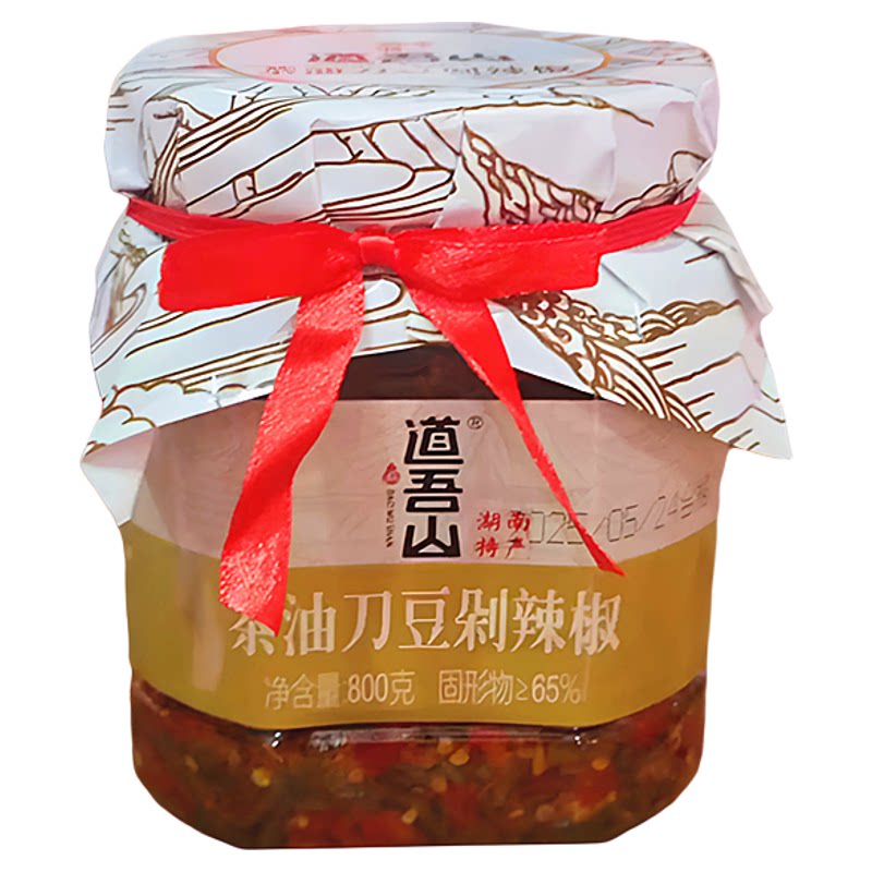 道吾山800g茶油刀豆剁辣椒下饭菜