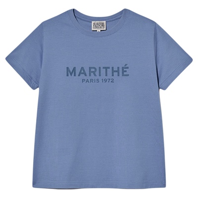 MARITHE潮流纯棉女士LOGO印花T恤