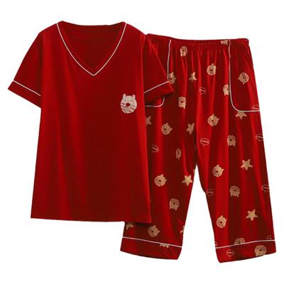 雅芷欣秀女纯棉短袖睡衣