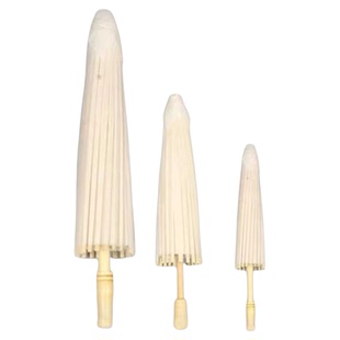 空白油纸伞儿童diy 手工材料幼儿园手绘绘画白色雨伞中国古风道具