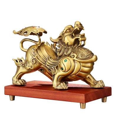 招财一对纯铜聚财开业铜貔貅