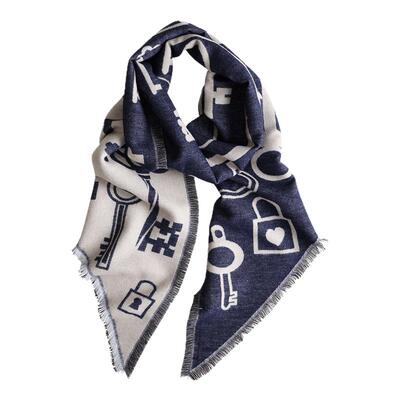 冬2025新款长条细窄围巾羊毛混纺