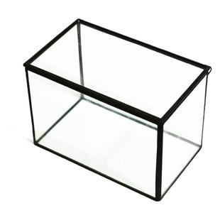 北欧玻璃罩花房微景观多肉植物花瓶器皿家居化妆品翻盖收纳盒摆件