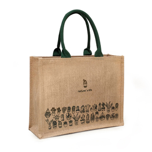 亚麻布手提袋简约文艺麻布包包休闲学生设计感原创上班族女包