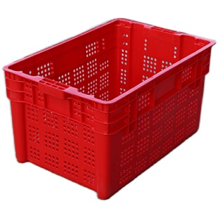 大号错位筐蔬菜蔬果周转框冷链生鲜运输框子水果筐子网红筐大胶筐