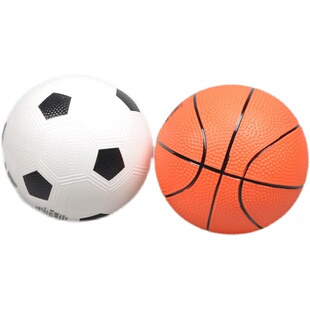 儿童12厘米小篮球充气玩具 宝宝哈哈球5寸弹力足球幼儿园拍拍皮球