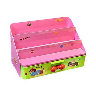 默默爱多巴胺化妆收纳盒桌面护肤品可爱梳妆好物分区阶梯式置物架