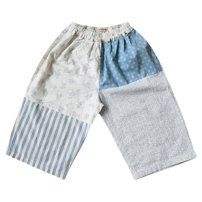 女童春款拼接童趣休闲裤