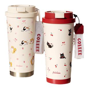 保温杯水杯女生新款2024生日礼物小巧带外出随行便携咖啡保温杯子