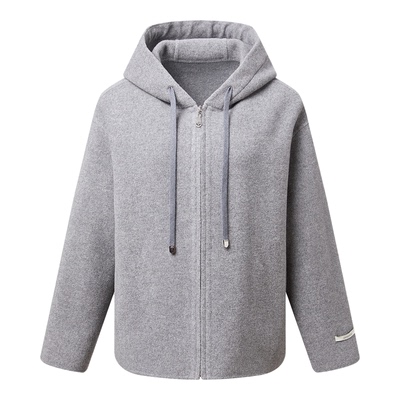 FINITY毛呢外套连帽羊毛大衣