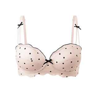 内衣女聚拢小胸显大性感纯欲风文胸蕾丝波点女士半杯小奶胸罩B75A