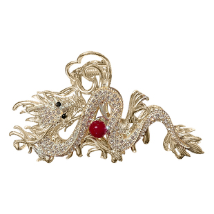 新中式国风龙形抓夹女2026新款高级感发夹后脑勺鲨鱼夹发卡头饰