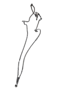 925银迷你滚动小圆环扁猪鼻项链