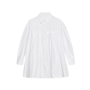 JNBY/江南布衣折扣春夏衬衫A字长袖宽松捏褶造型感休闲衬衣通勤女