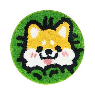 卧室床边小地毯客厅房间迷你圆形高级感脚垫可爱熊猫方形地垫女孩